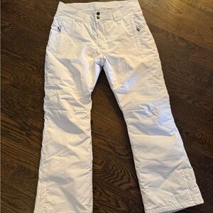 White ski pants